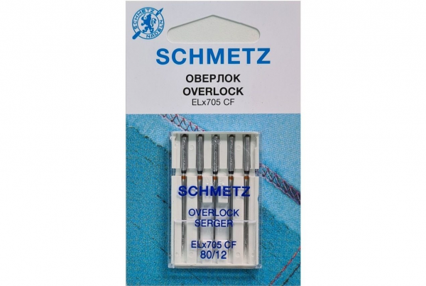 Иглы Schmetz для оверлока ELx705 CF №80, 5 шт в Калуге